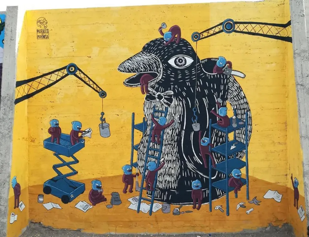 MAAAANSO: mirá la hija de qué conocido locutor pintó un mural