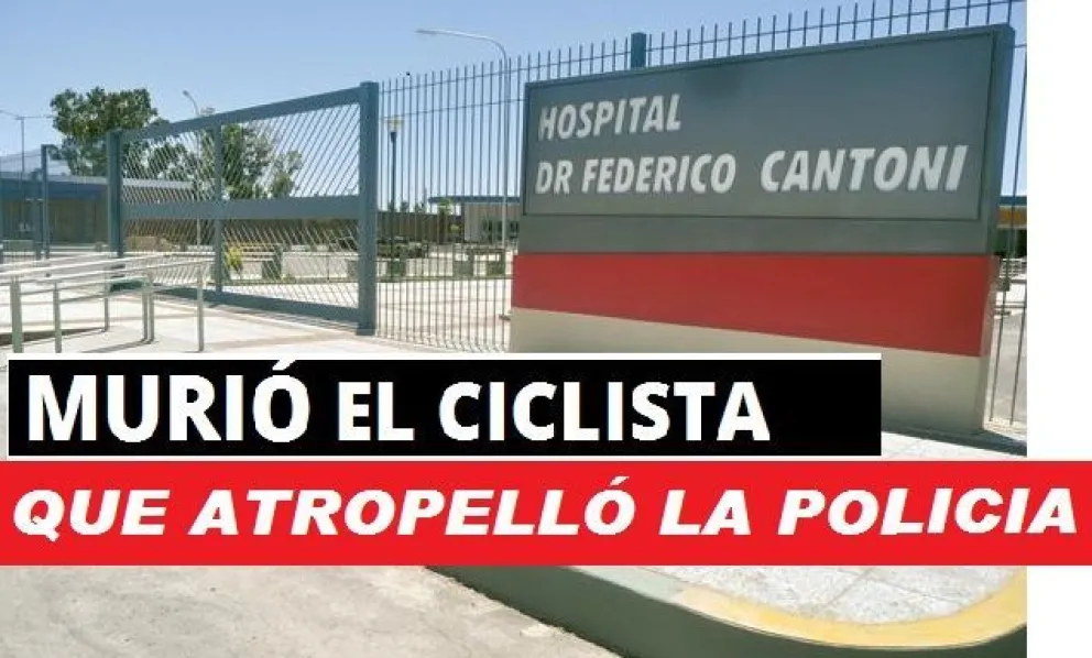 Murió el ciclista, atropellado por una moto de la policía