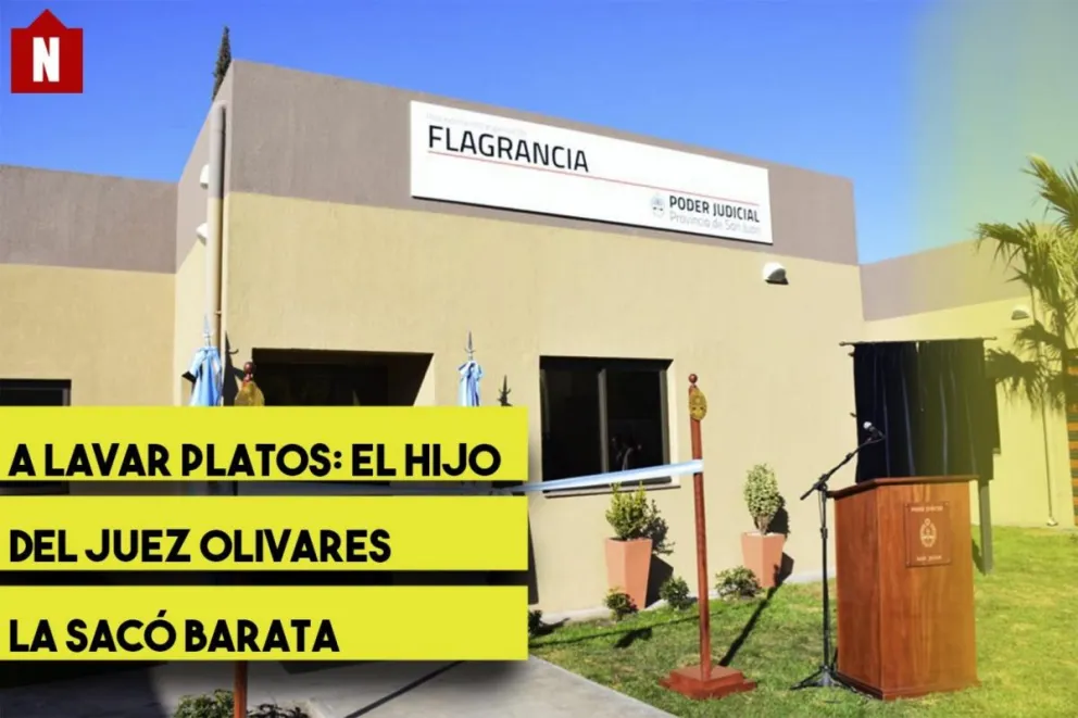 A lavar los platos: el hijo del juez Olivares la sacó barata