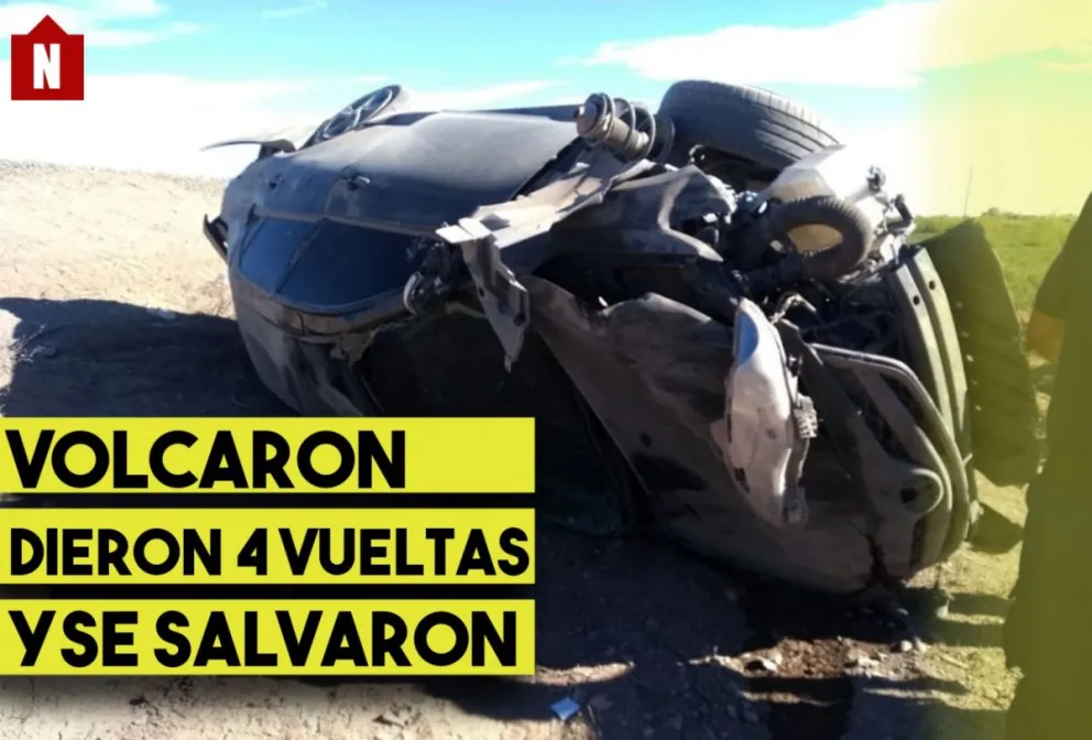 Perdió el control, dio cuatro vueltas y volcó en Ruta 40