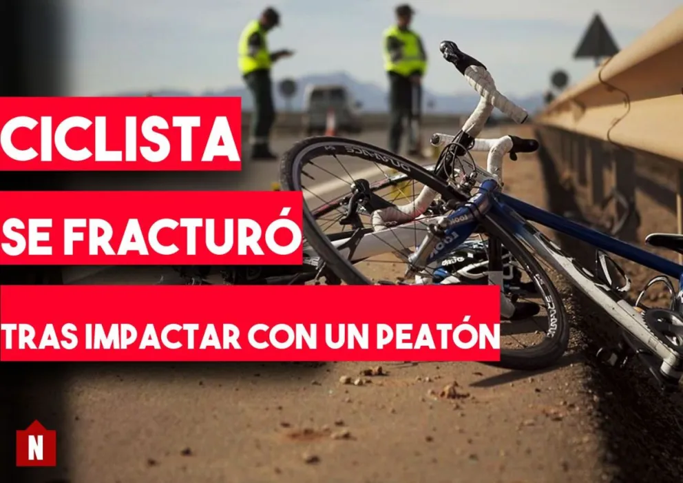 Un ciclista sufrió varias fracturas tras impactar con un peatón