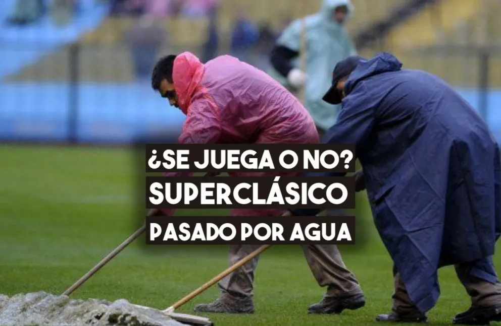 ¿Jugarán con la cancha así de llovida?