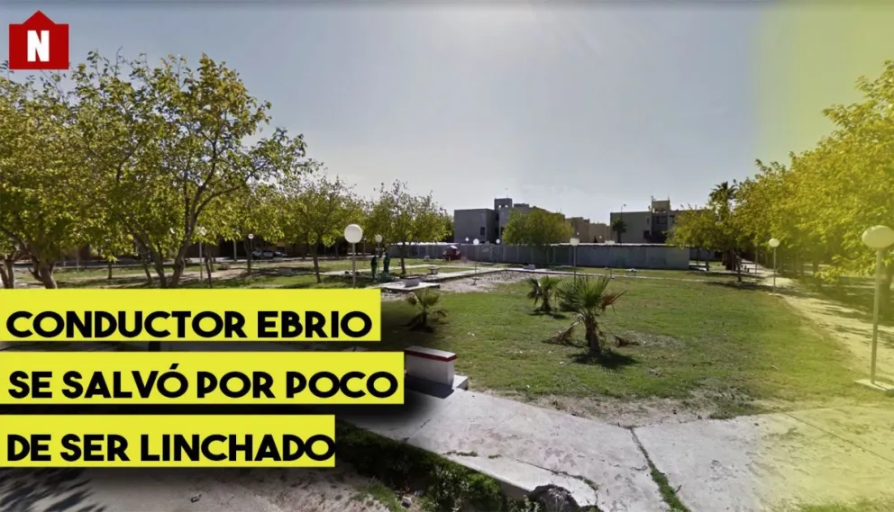 Manejaba ebrio, se metió a un plaza con el auto y casi lo linchan