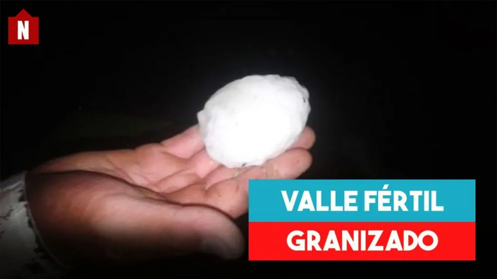Impresionante granizada en Valle Fértil