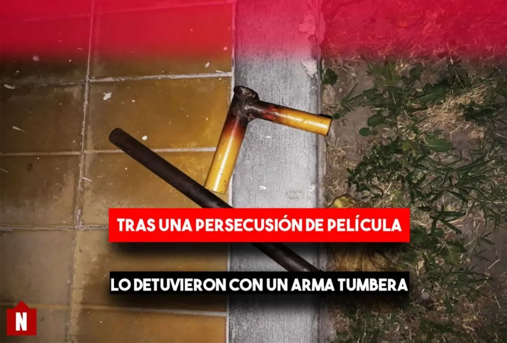 Tras una persecución de película, lo detuvieron con un arma tumbera
