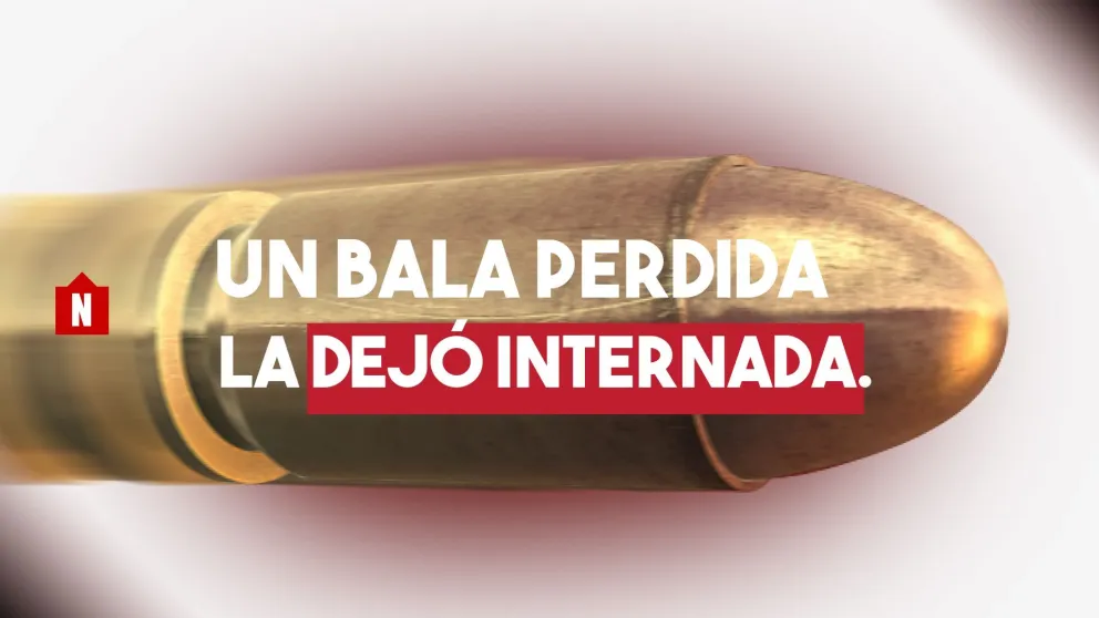Un bala perdida la dejó internada.