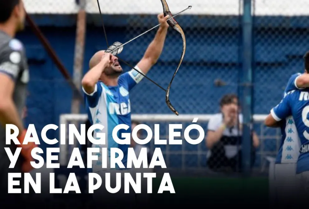 Racing goleó y se afrima en la punta