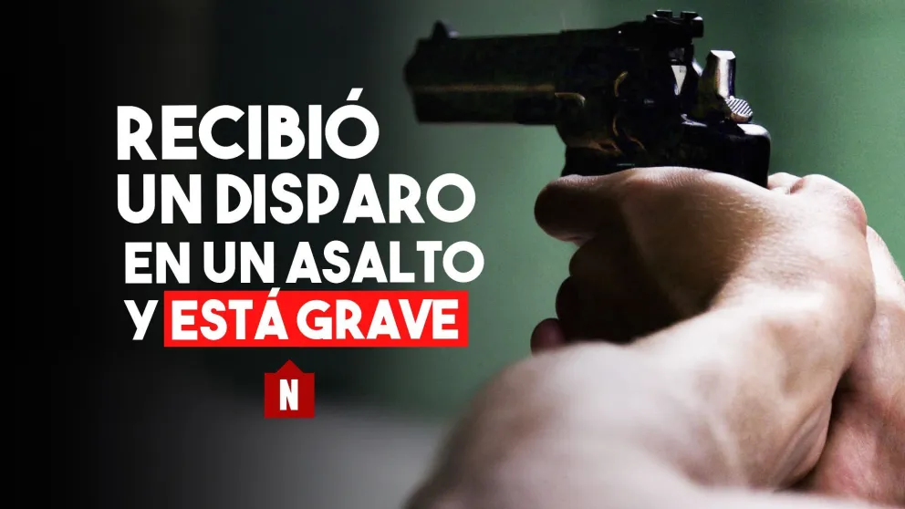 Recibió un disparo en un asalto y pelea por su vida