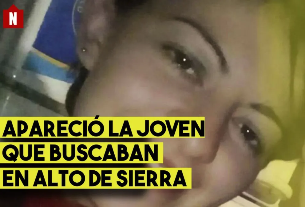 Apareció la chica de Alto de Sierra que buscaban desesperadamente