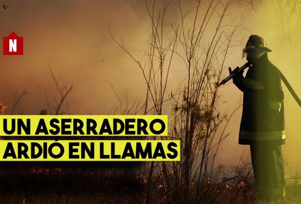 Se incendió un aserradero en Pocito dejando importantes pérdidas materiales