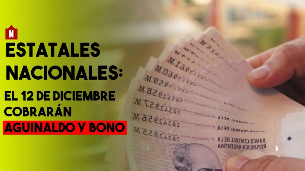Estatales: el 12 de diciembre cobran aguinaldo y bono