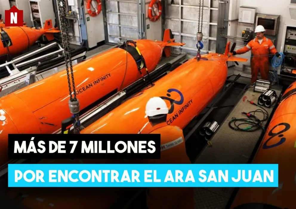 La empresa Ocean Infinity cobrará más de 7 millones por encontrar el ARA San Juan