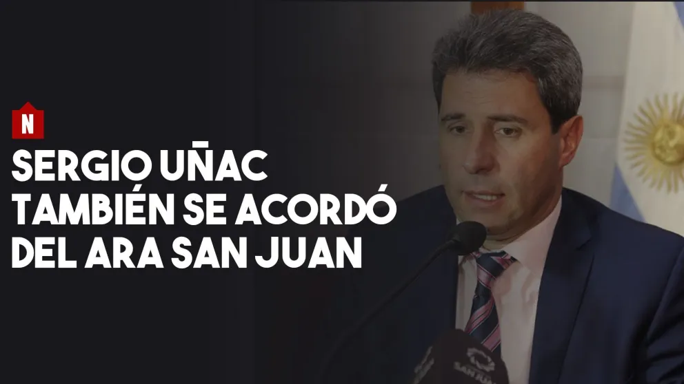 Uñac también se acordó del ARA San Juan