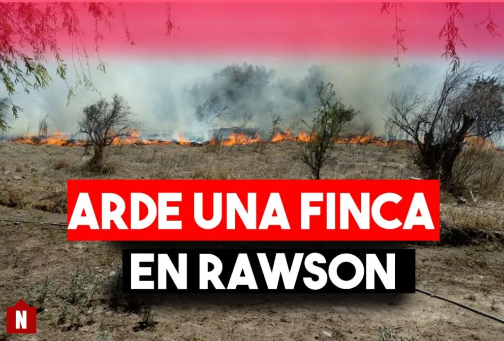 Arde una finca en Rawson