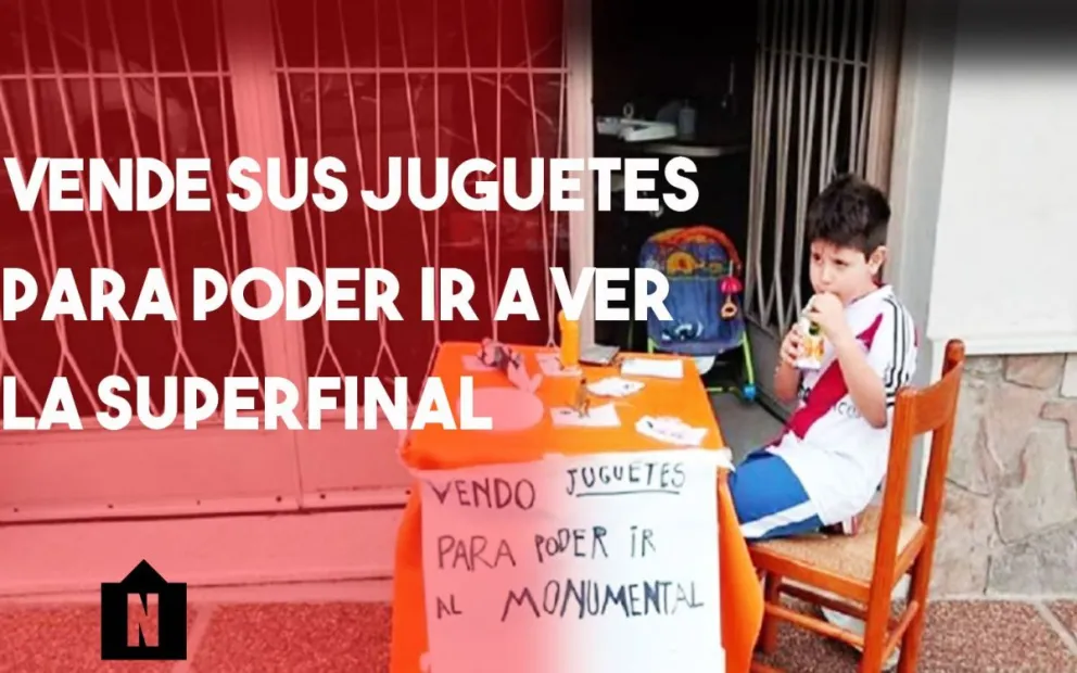 Un nene vende sus juguetes para poder ir a ver la Superfinal