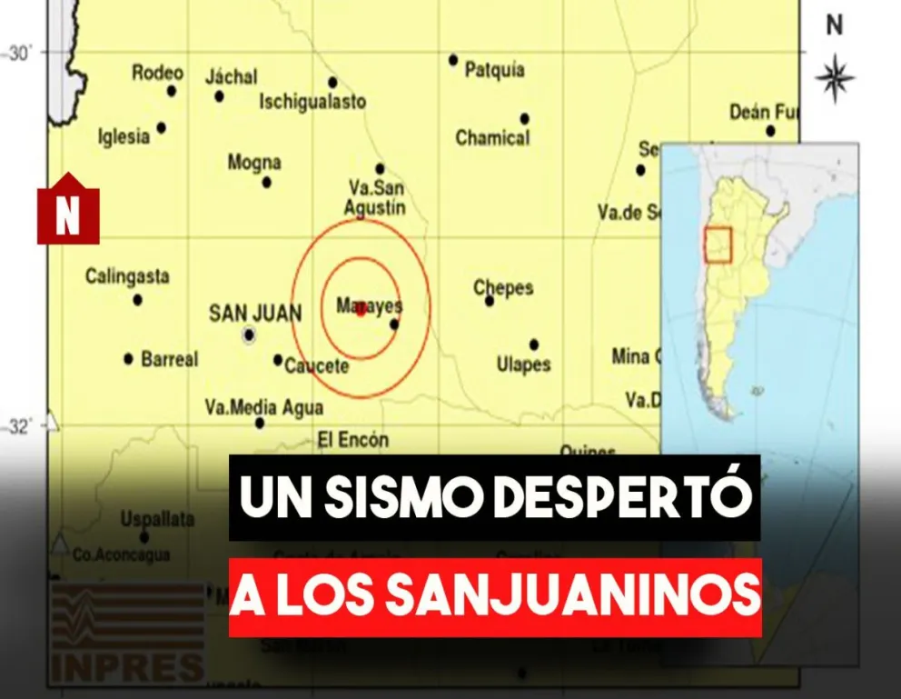 Un sismo madrugador despertó a los sanjuaninos