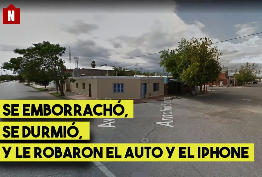 Se emborrachó, se durmió y le robaron el auto y el Iphone