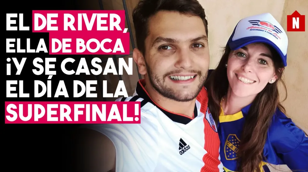 El es de River, ella de Boca y ¡se casan el día de la Superfinal!
