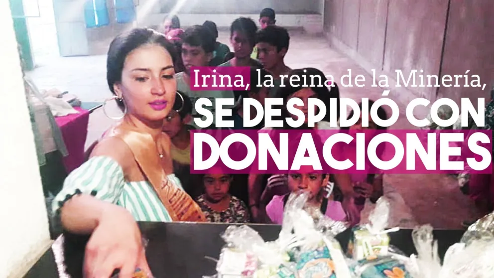 Irina, la reina de la Minería, se despidió con donaciones