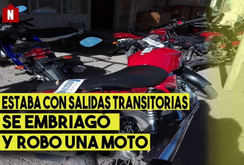 Tenía salidas transitorias y en una de ellas robó una moto