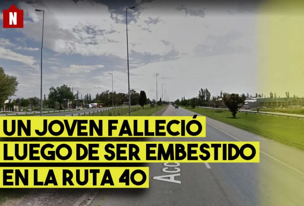Un joven falleció luego de ser embestido en la Ruta 40