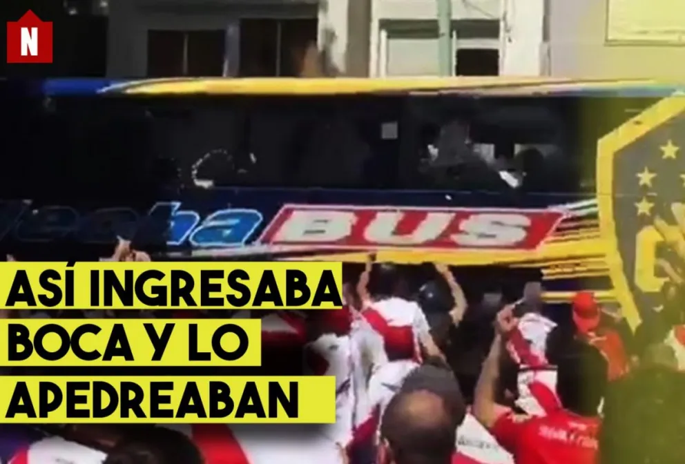 Lluvia de piedras para el colectivo de Boca