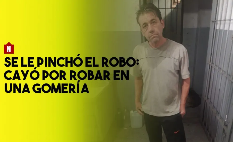 Se le pinchó el robo: cayó por robar en una gomería
