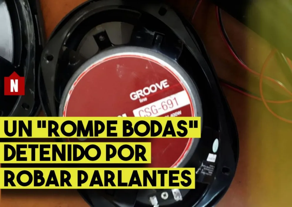 Aprovechó que estaban de casamiento y se llevó el equipo de audio de un auto