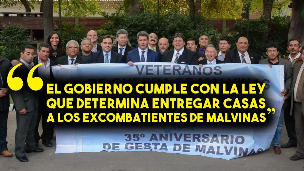 "El Gobierno cumple con la ley que determina entregar casas a los excombatientes de Malvinas"
