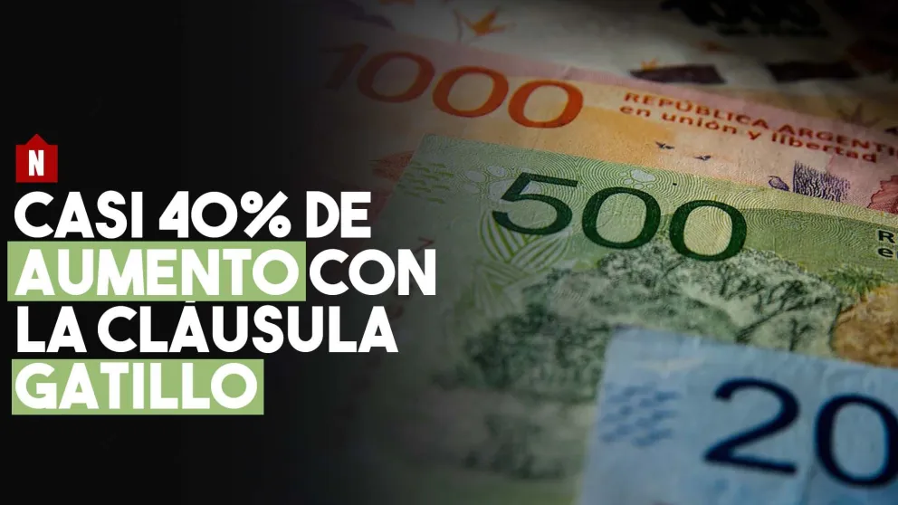 Casi 40% de aumento con la cláusula gatillo
