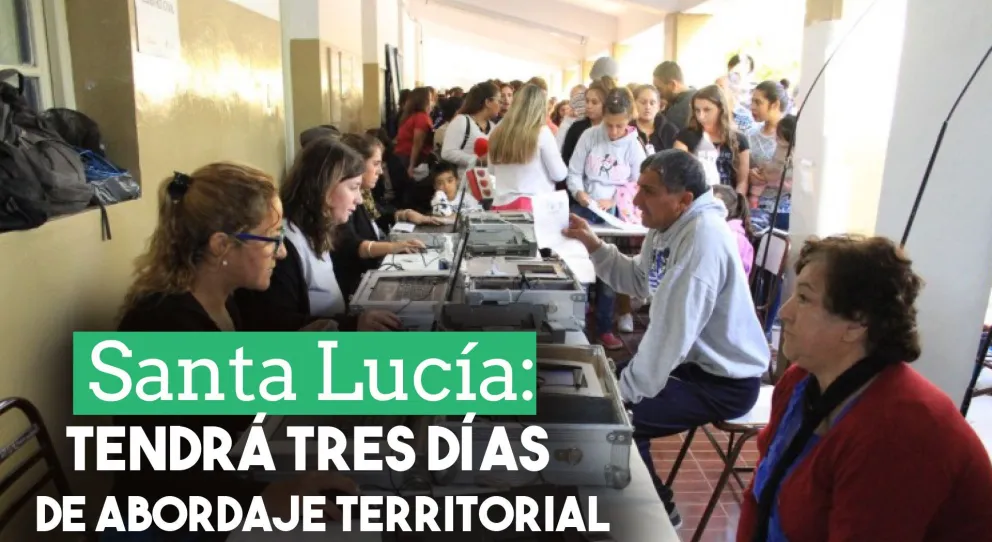 Santa Lucía: tendrá tres días de abordaje territorial