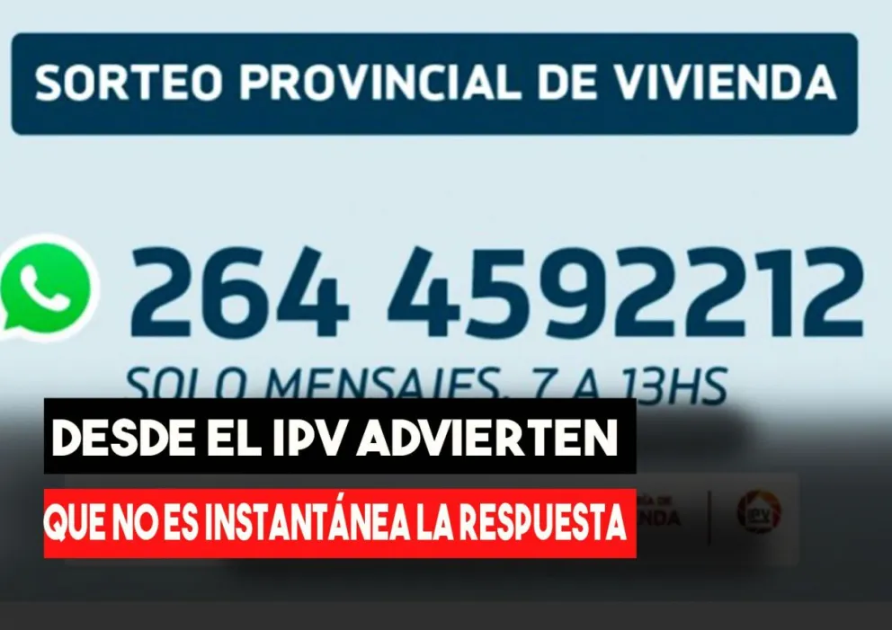 IPV: piden paciencia a las personas que consultan por WhatsApp