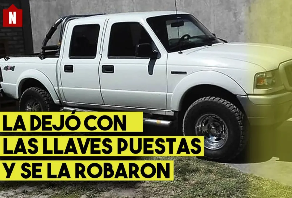 La dejó con las llaves puestas y se la robaron