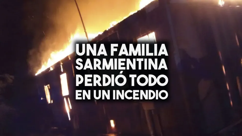 Una familia sarmientina perdió todo en un incendio