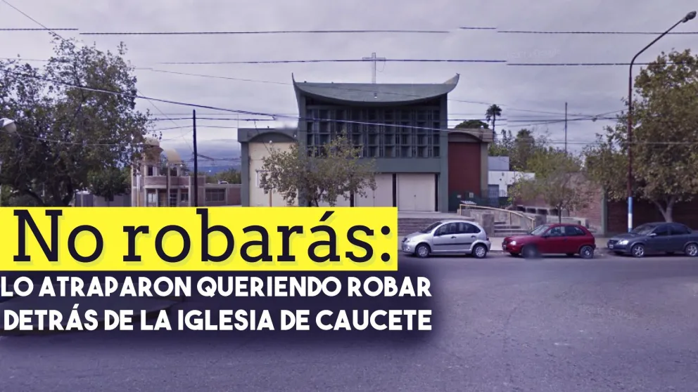 No robarás: detuvieron a un ladrón detrás de la Iglesia de Caucete