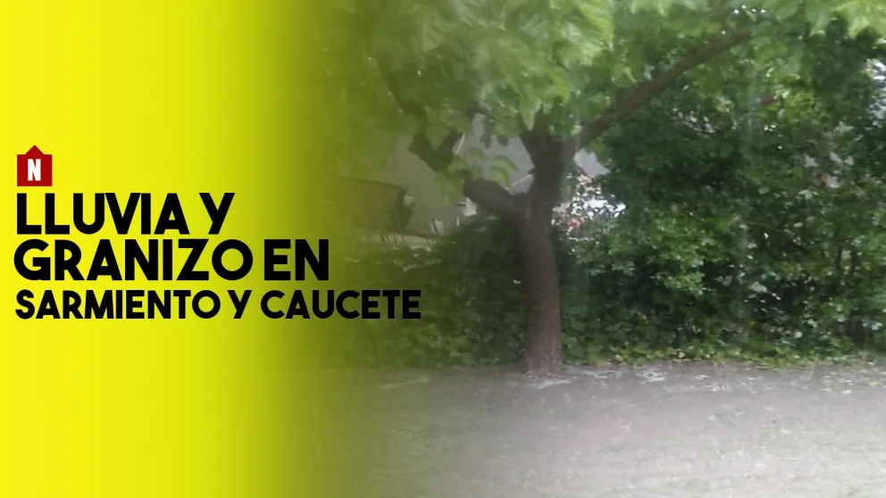 Cayó una fuerte granizada en Sarmiento