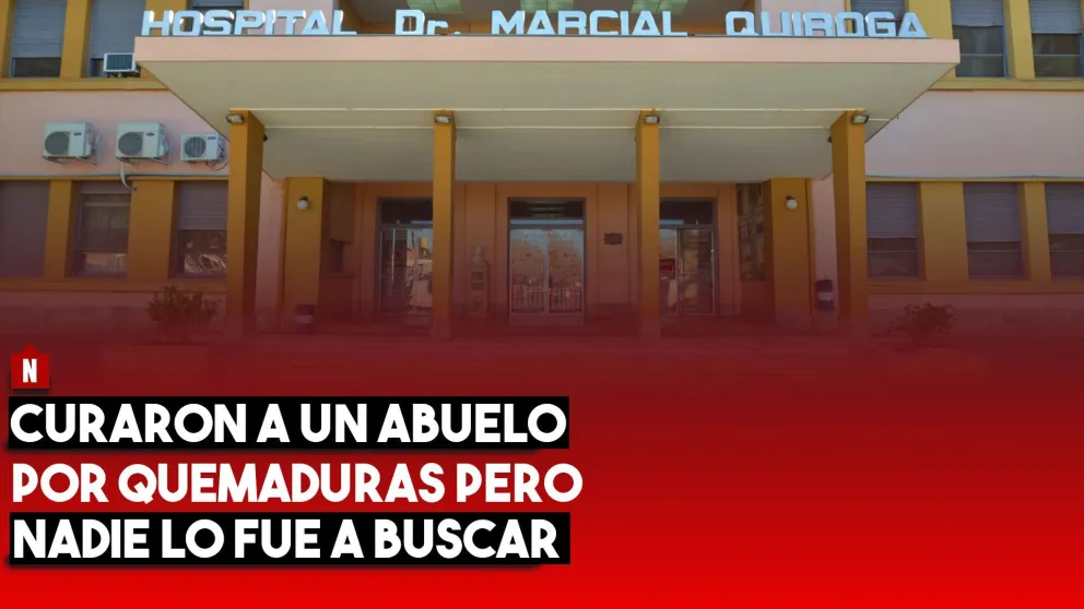 Curaron a un abuelo por una quemadura y nadie lo fue a buscar