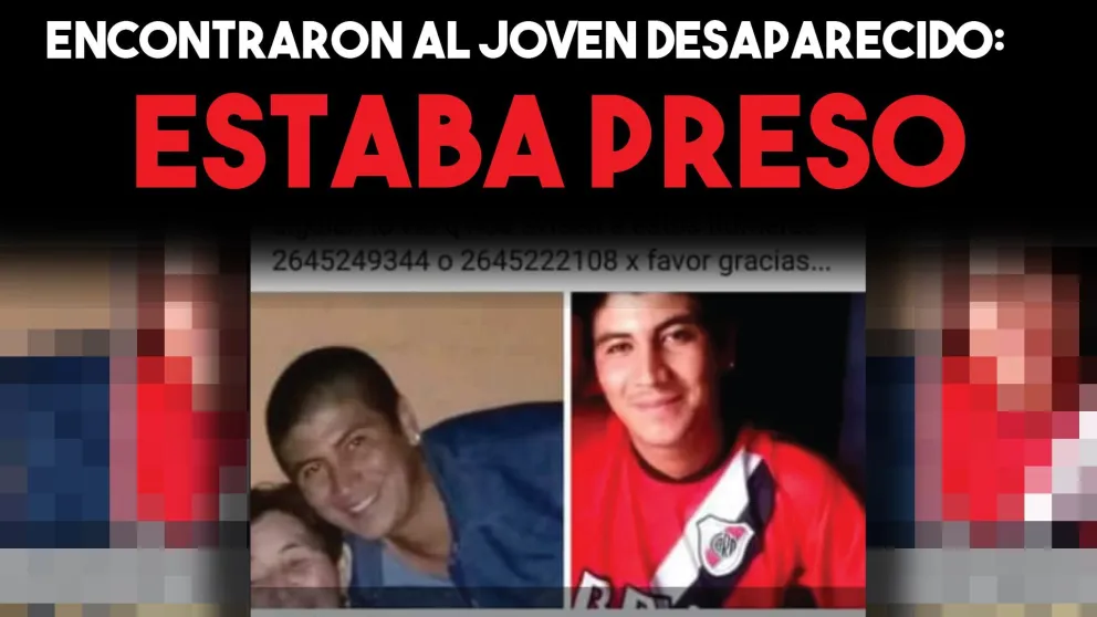 Encontraron al joven desaparecido: estaba preso