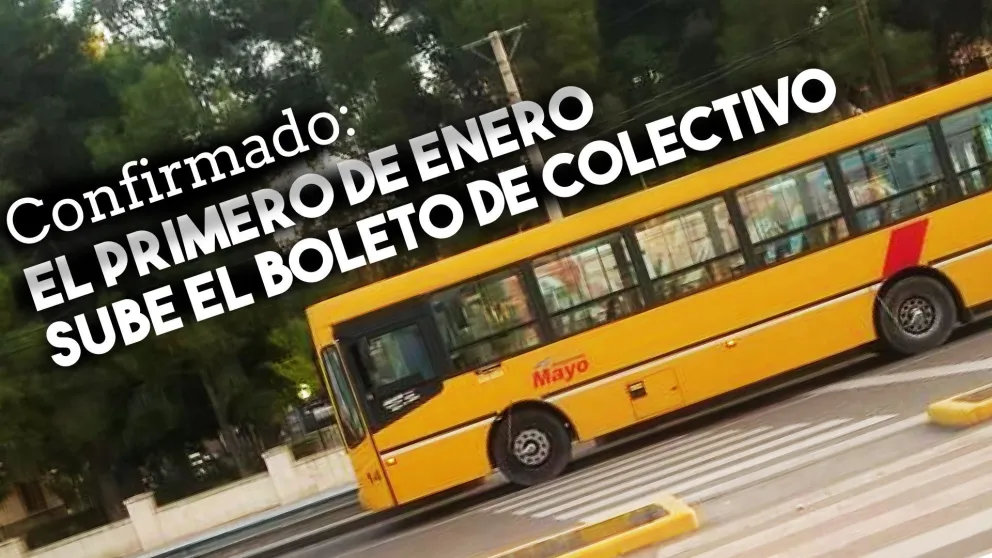 El gobierno confirmó que desde el primero de enero sube el boleto de colectivo