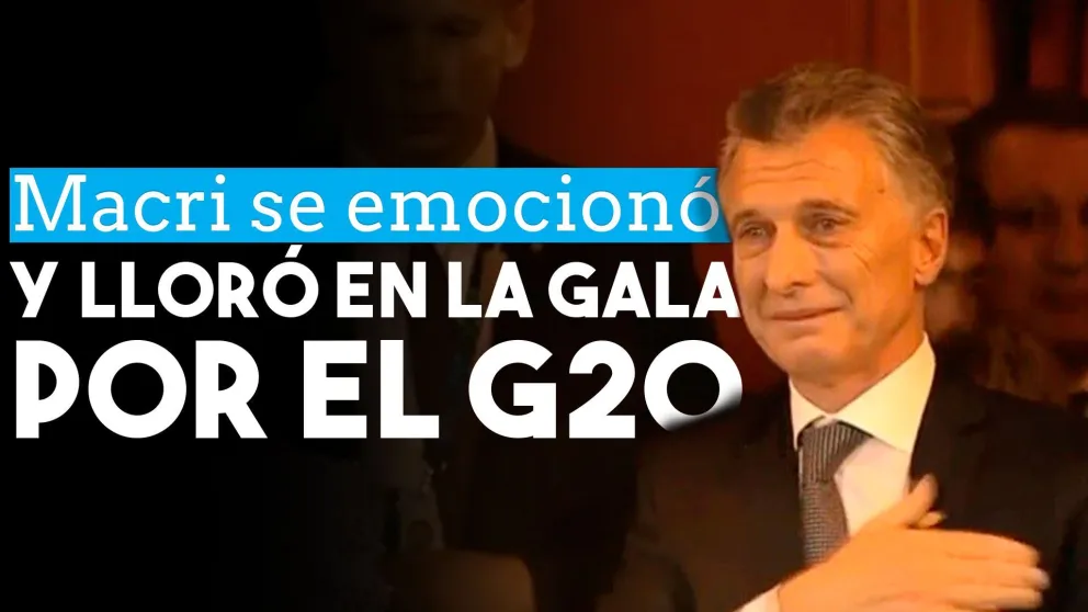Macri, se emocionó y lloró en el la gala por el G20