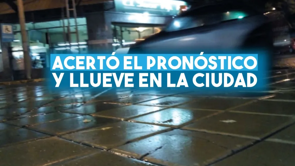 Acertó el pronóstico y llueve en la ciudad