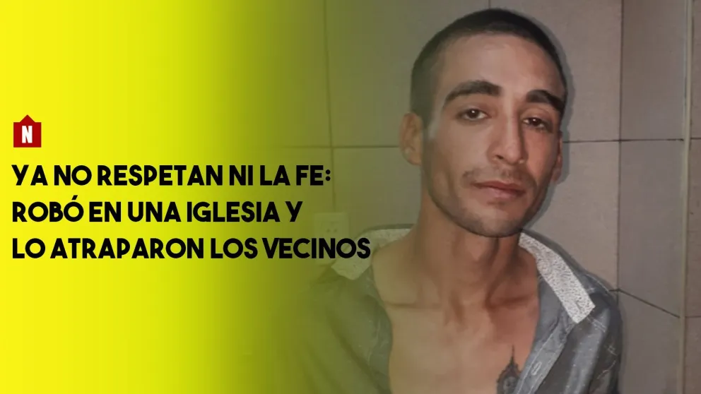 Ni la fe respetan: le robó a una mujer en una iglesia y fue atrapado por los vecinos