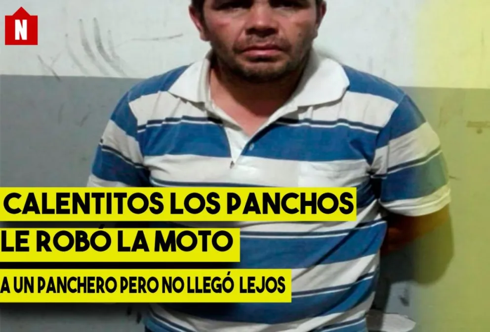 Le robó la moto a un panchero pero lo apresaron