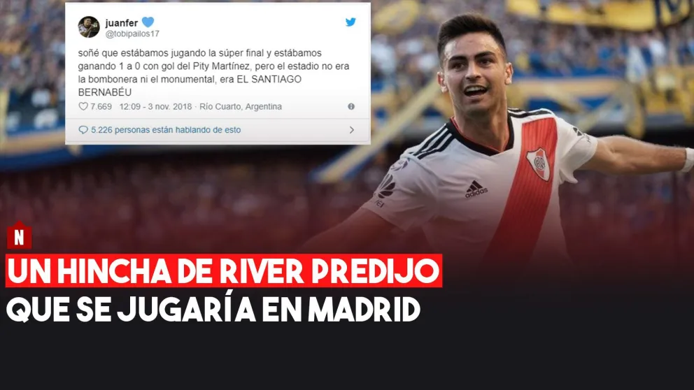Un hincha de River predijo que se jugaría en Madrid