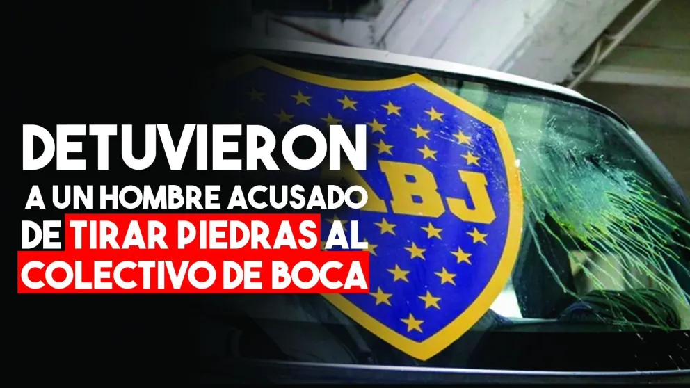 Detuvieron a uno de los acusados de apedrear el micro de Boca