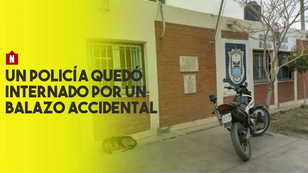 Un policía quedó internado por un balazo accidental