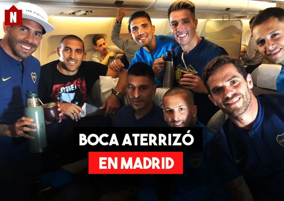 Boca aterrizó en Madrid