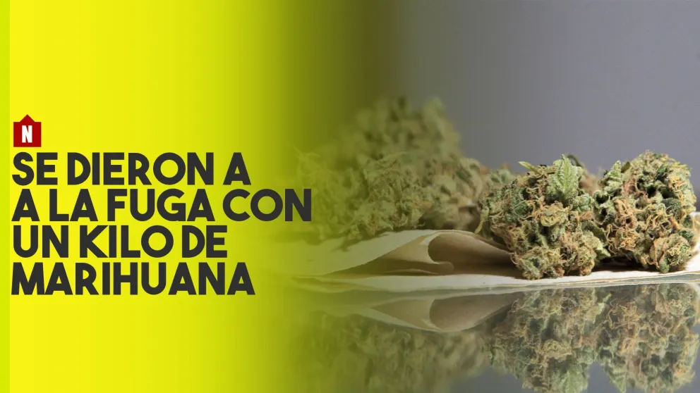 Se dieron a la fuga con un kilo de marihuana
