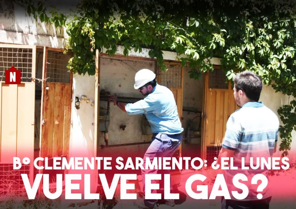 Barrio Clemente Sarmiento: el lunes podría volver la conexión de gas