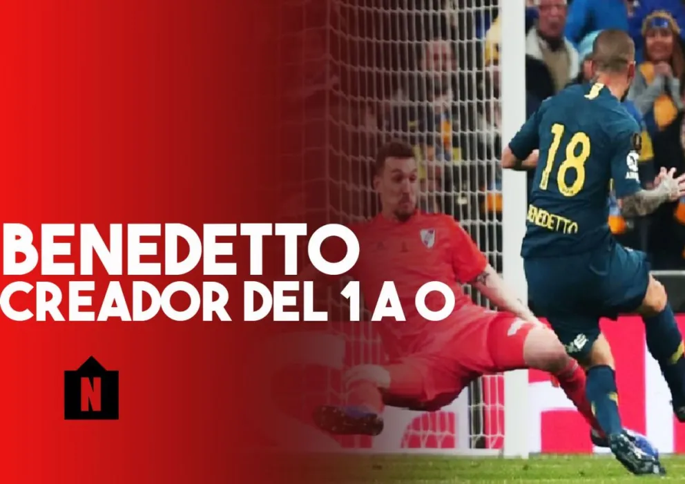 A los 44 del primer tiempo, Boca patea el marcador